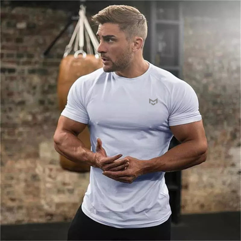 Kurzärmliges T-Shirt fürs Fitnessstudio, schnelltrocknende Kleidung zum Laufen
