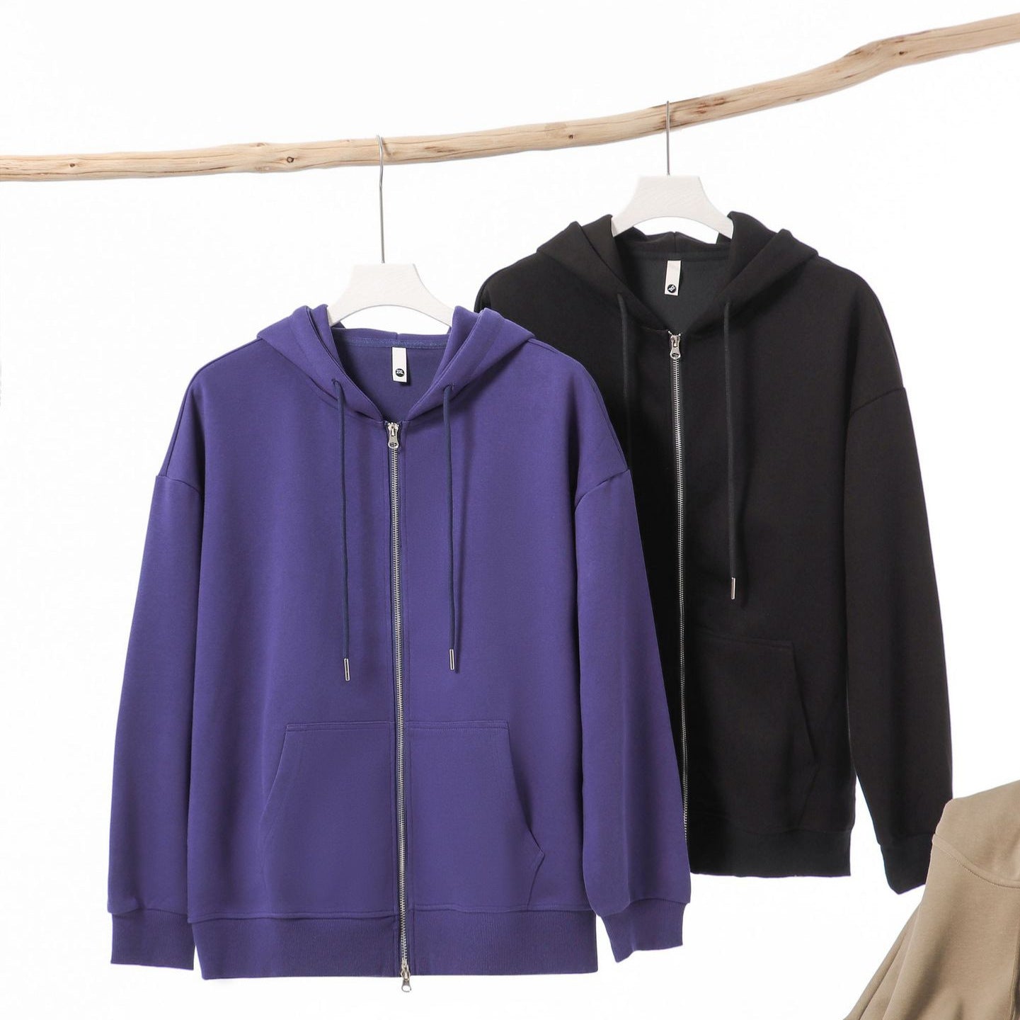 Solid Color Retro Simple Hooded Jacket For Men