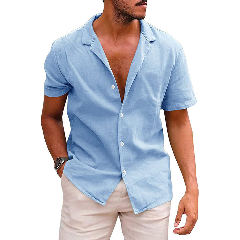 Casual Button Down Shirt Beach Clothing