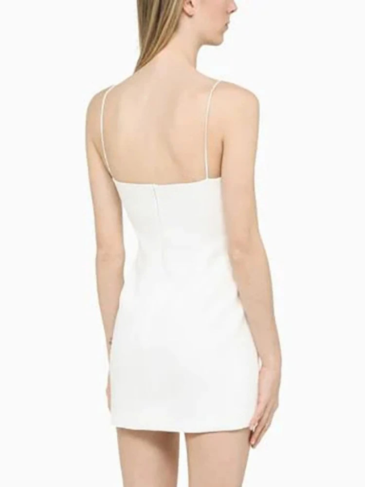 Hanging Strap Flower Nail Diamond Nightclub Party Dress Bandage Dress