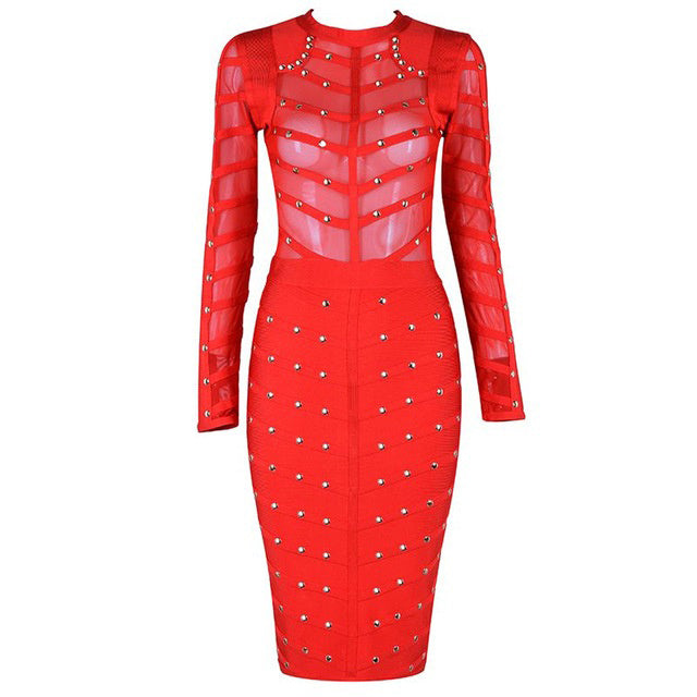 Lapel Long-sleeved hot dresses
