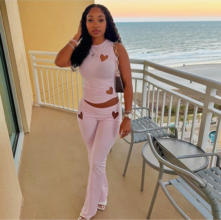Heart Fitted Pant Sets