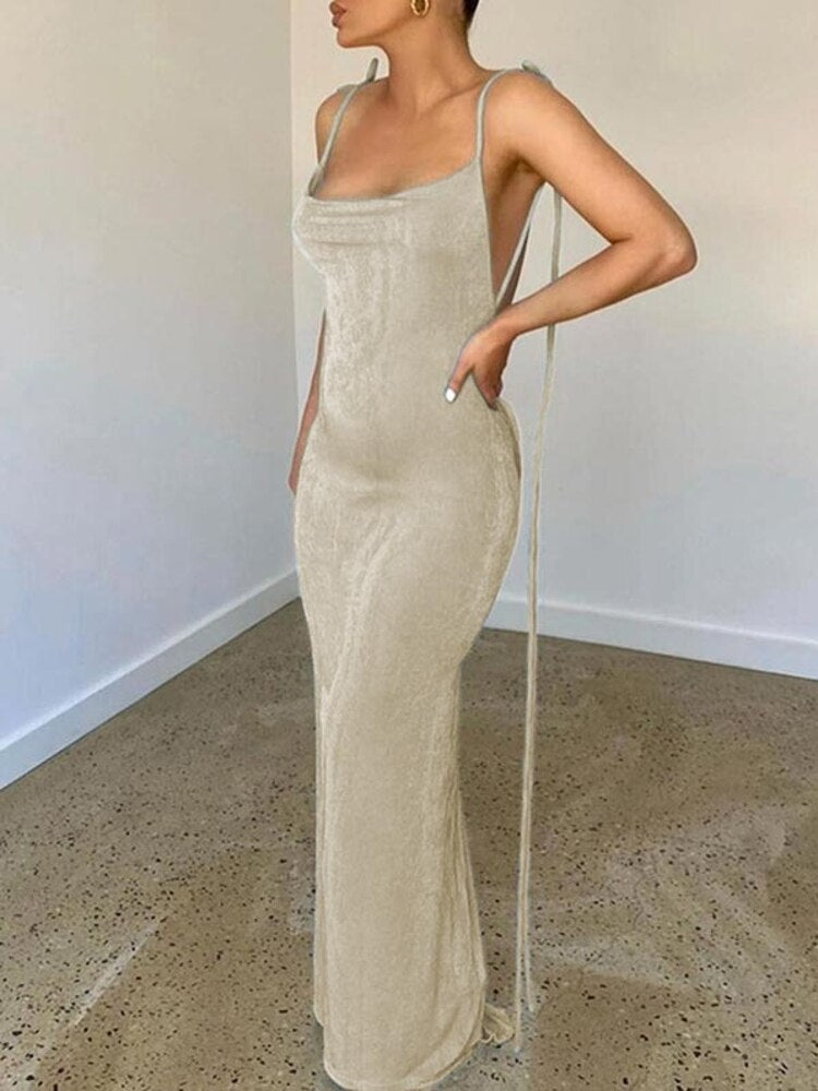 Cowl Back Dress