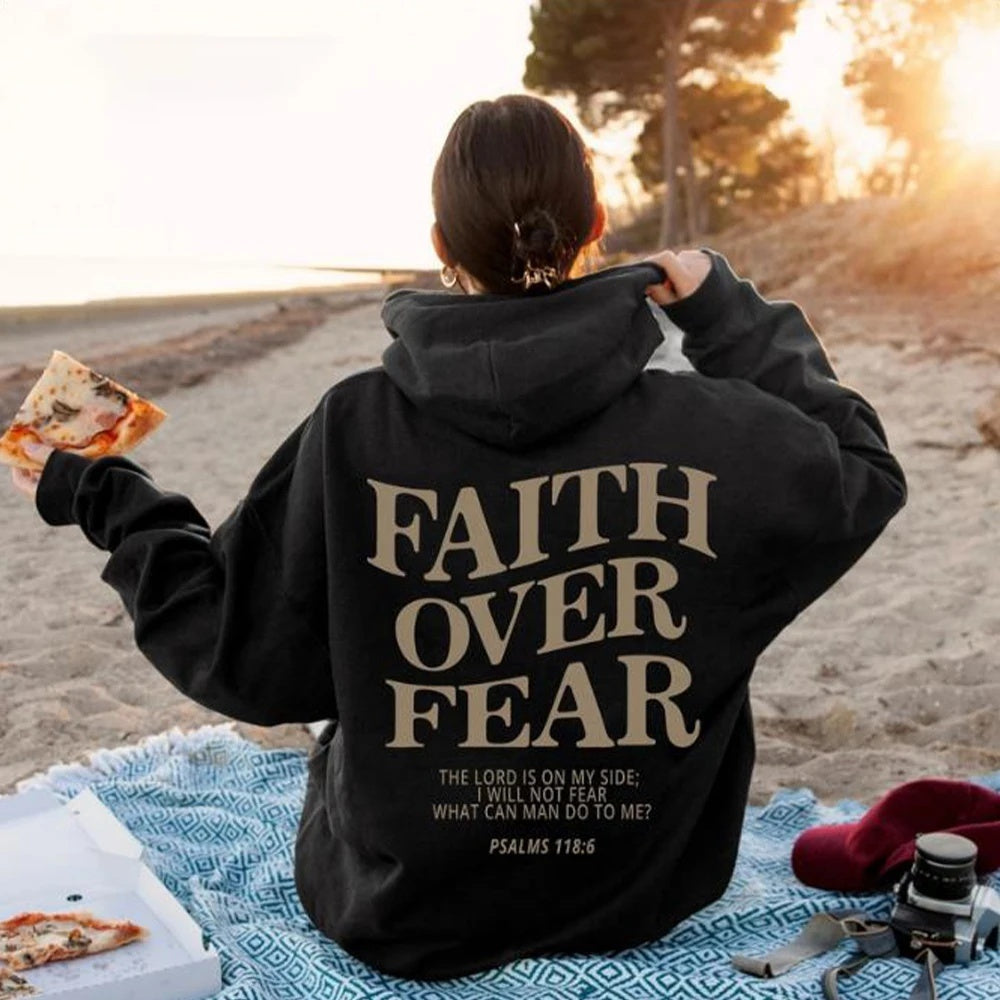 Faith Over Fear Christian Hoodie Unisex