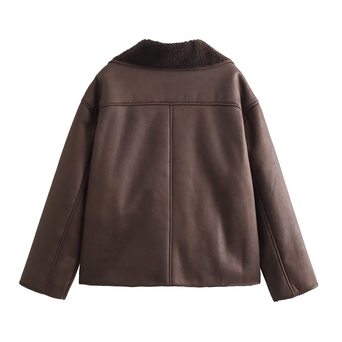 Fur one-piece lapel double-sided jacket jacket
