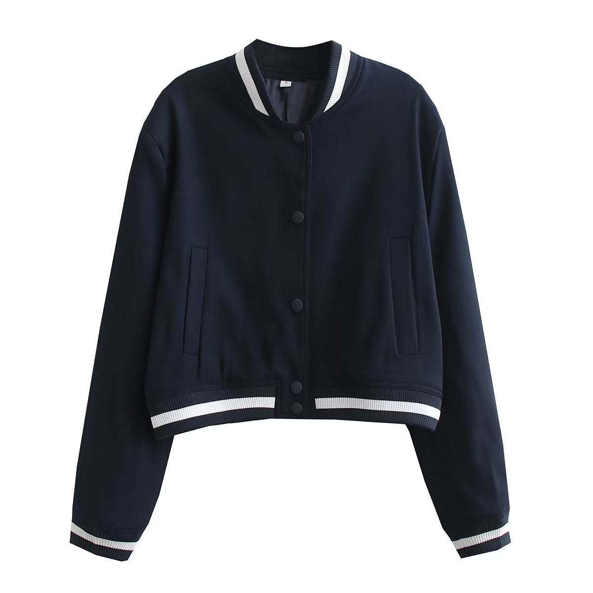 Style Women's Baseball Jacket Stand up Collar Jacket for Women