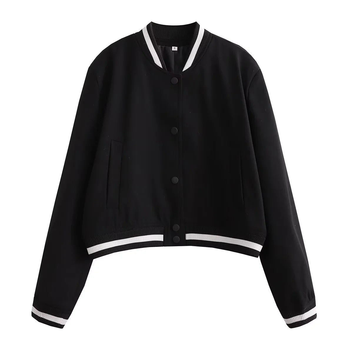 Style Women's Baseball Jacket Stand up Collar Jacket for Women