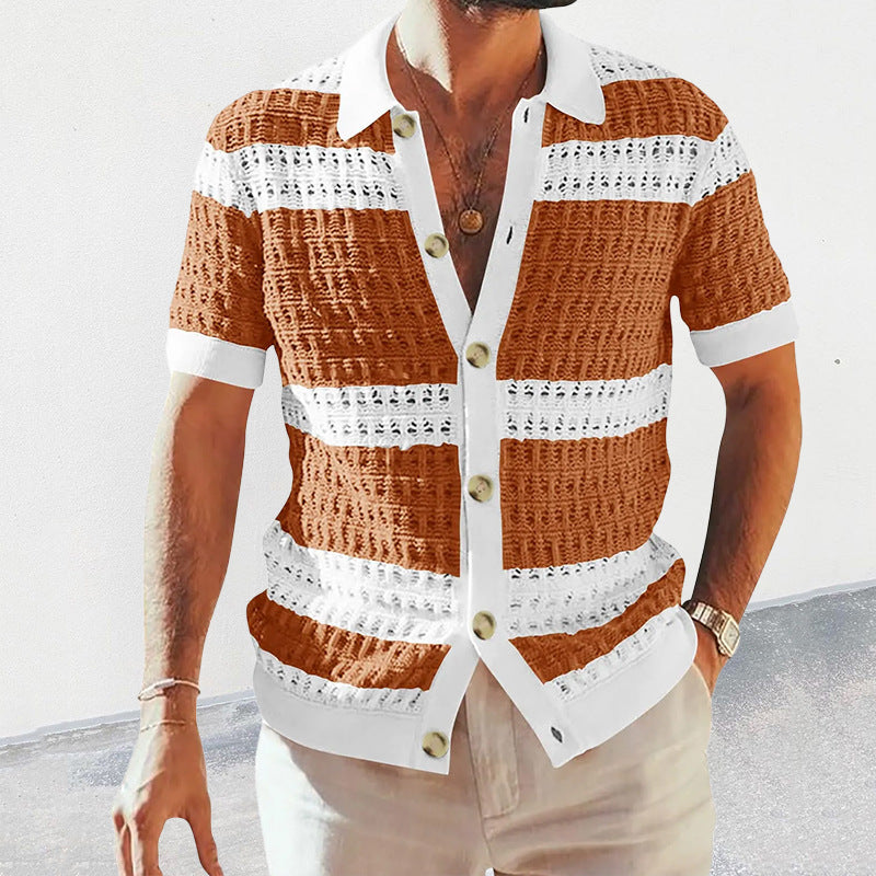 Sommer Kragen Hemden Männer Casual Formale