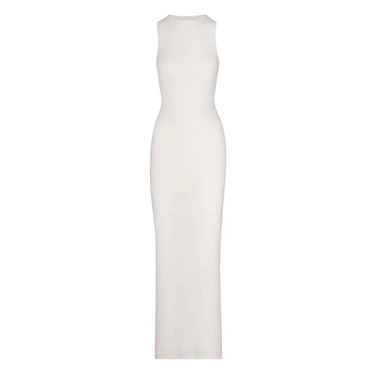 Sleeveless suspender dress long