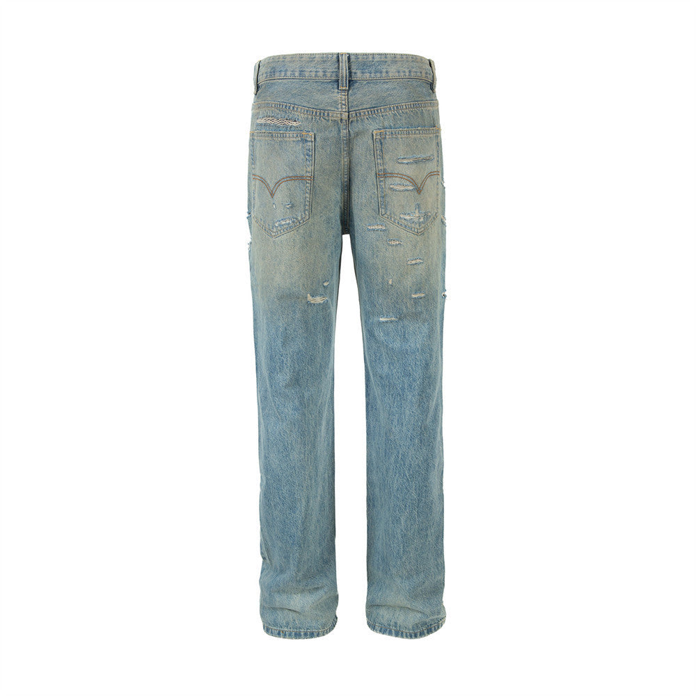 Lockere Hose mit geradem Bein