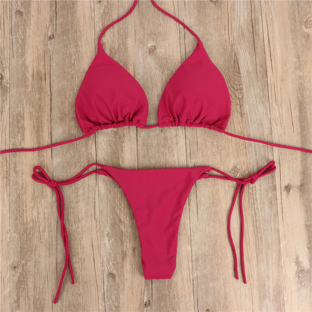 2 Piece Lace-up Adjustable Bikini
