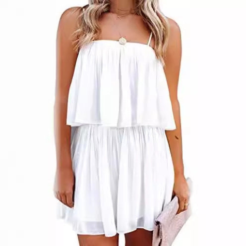 Summer Sleeveless Backless Skirt set