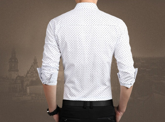 Herrenhemd mit Polka Dot-Druck