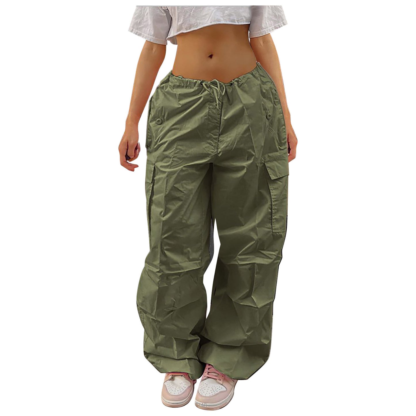 Streetwear Cargohose mit Kordelzug