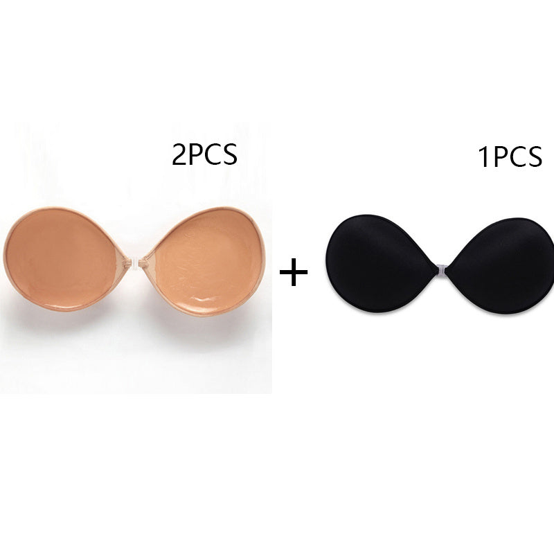 Sujetador push up de silicona invisible, sin tirantes y sin costuras, transpirable