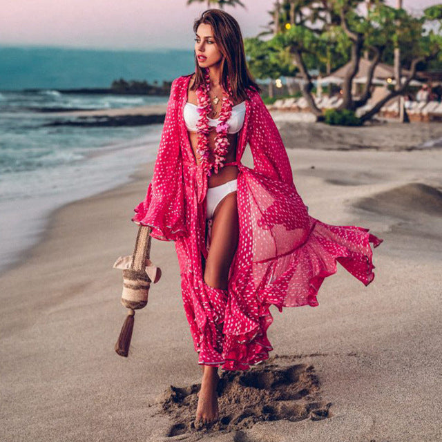 Women Crochet Beach Knitted Beach Cover Up