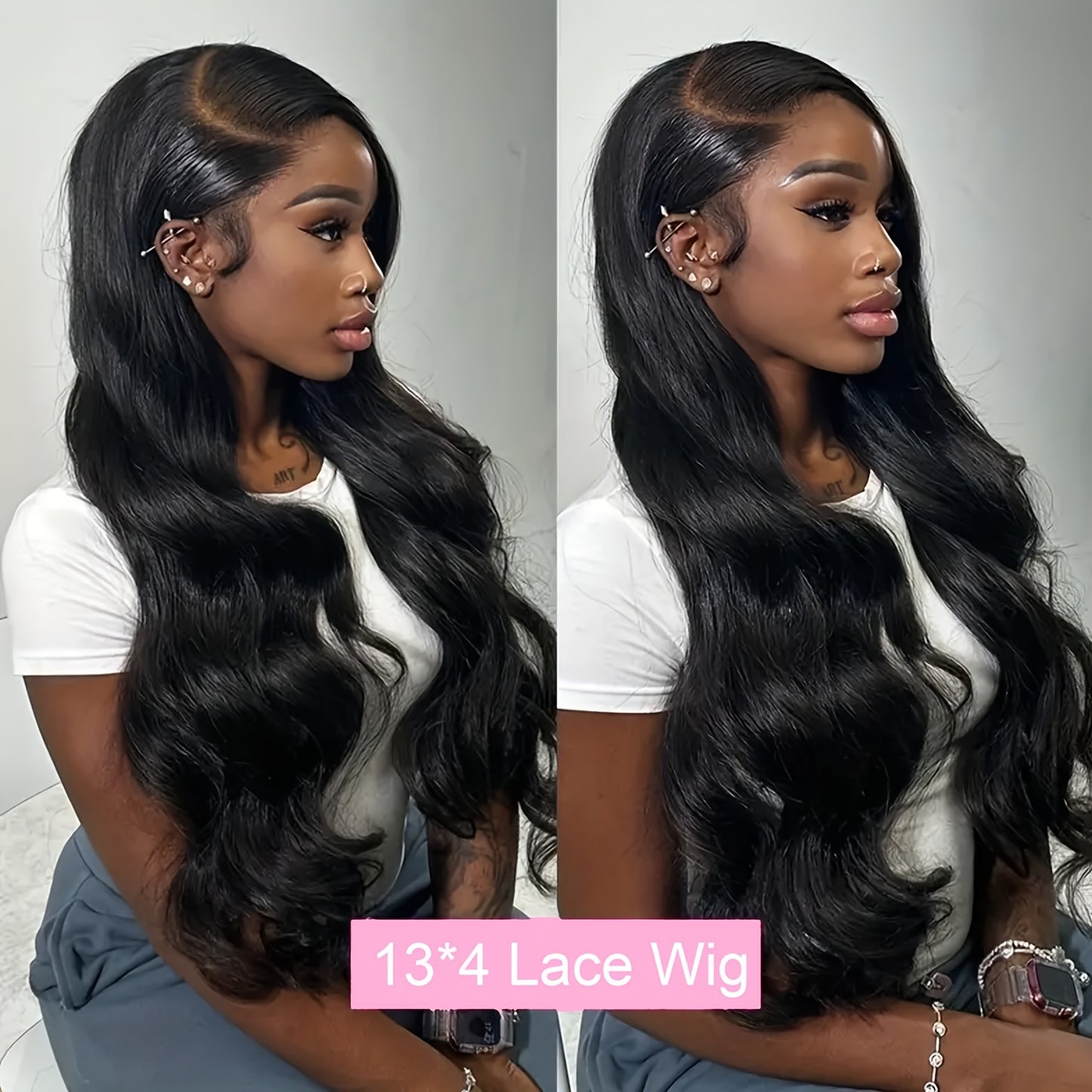 200% Density 13*4 Body Wave Lace Front Wigs Human Hair