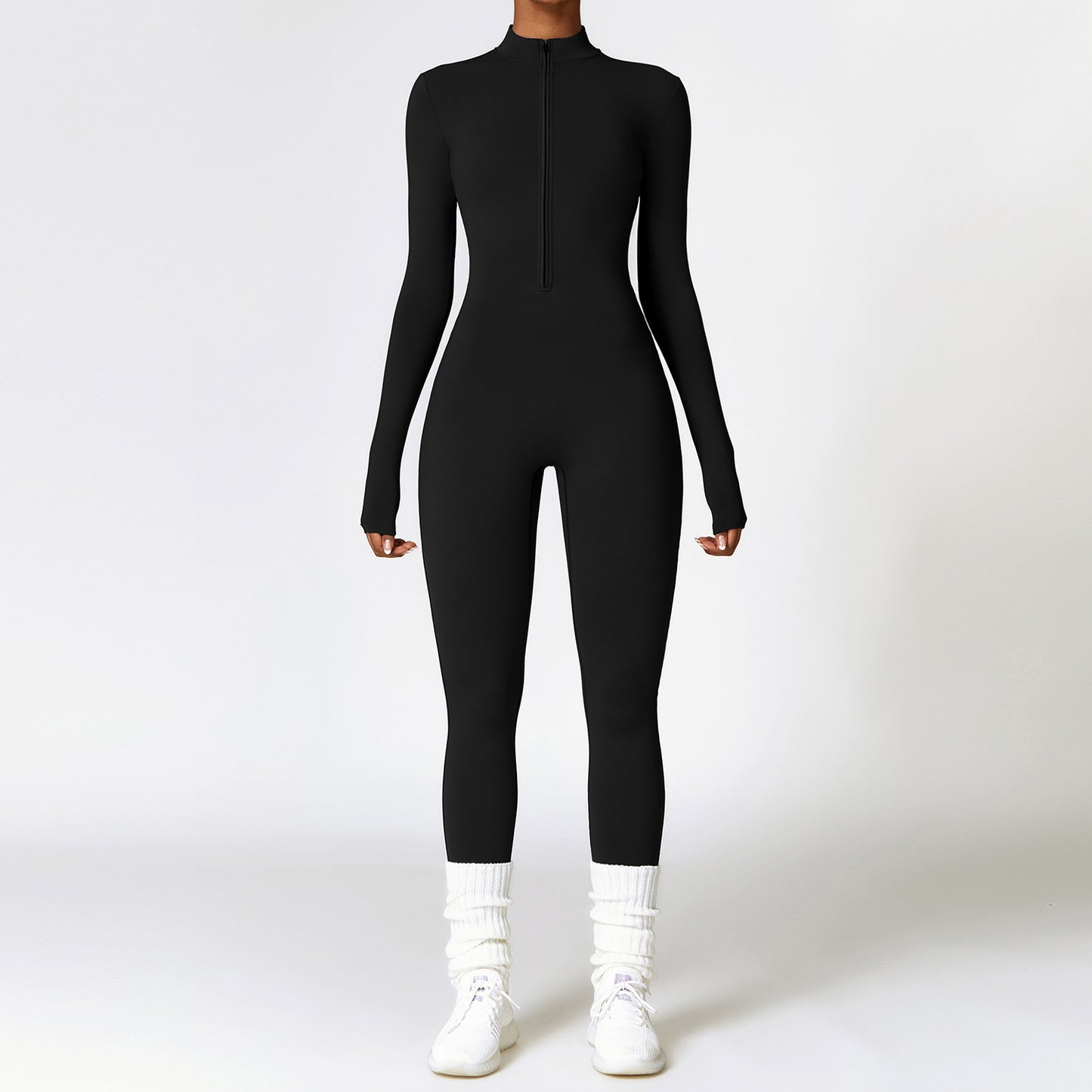 Warm Long-sleeved Jumpsuit Yoga Fitness