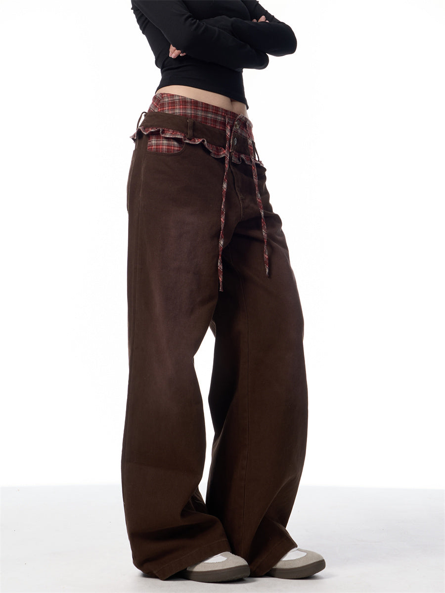 Flannel designed jeans for you
