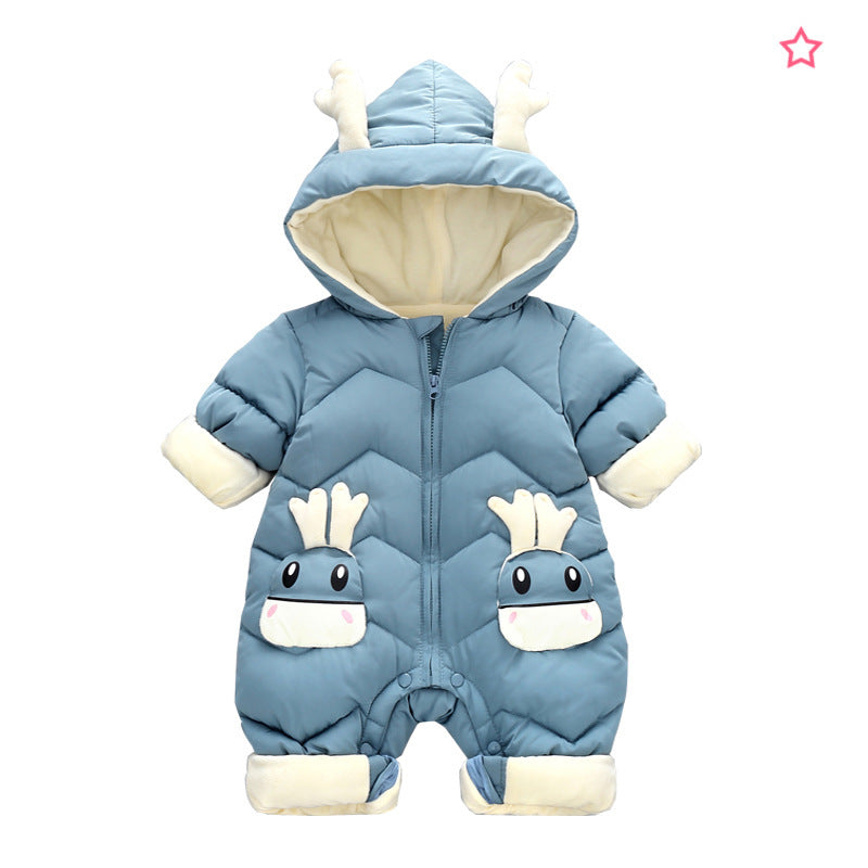 Winter-Schneeanzug für Babys und Kleinkindermantel aus Samt