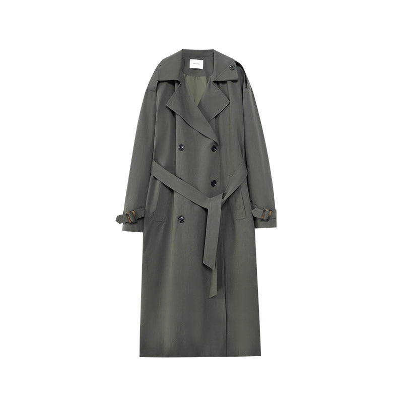 British style loose windbreaker jacket for women