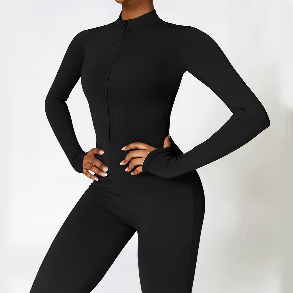 Warm Long-sleeved Jumpsuit Yoga Fitness