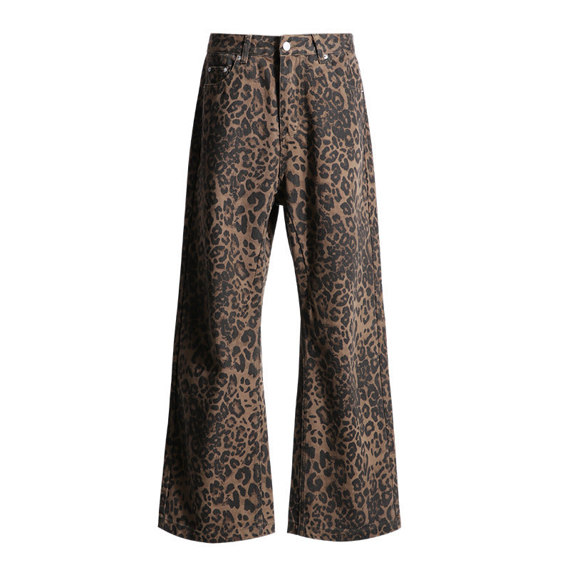 Leopard Flattering Jeans Wide Leg