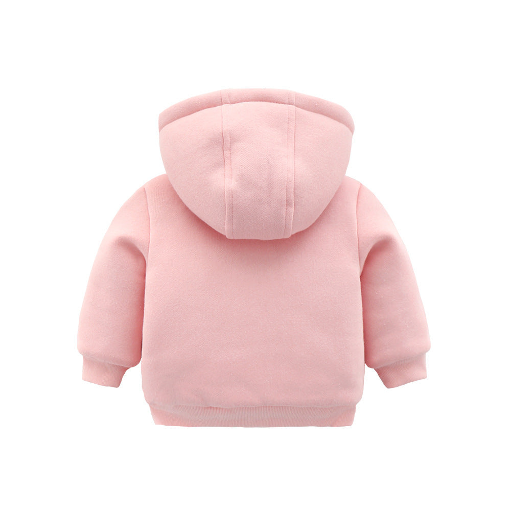Süße rosa Baby Kapuzenjacke