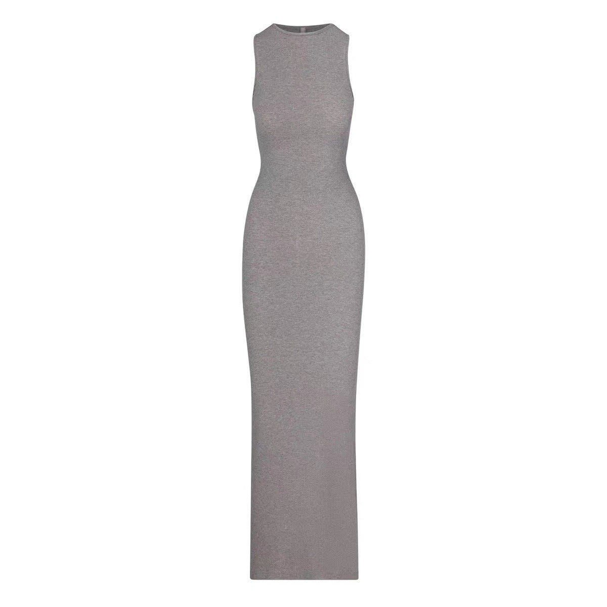Sleeveless suspender dress long