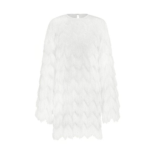 Homemade Temperament Loose New Dress Fringed Banquet Birthday Party Dress