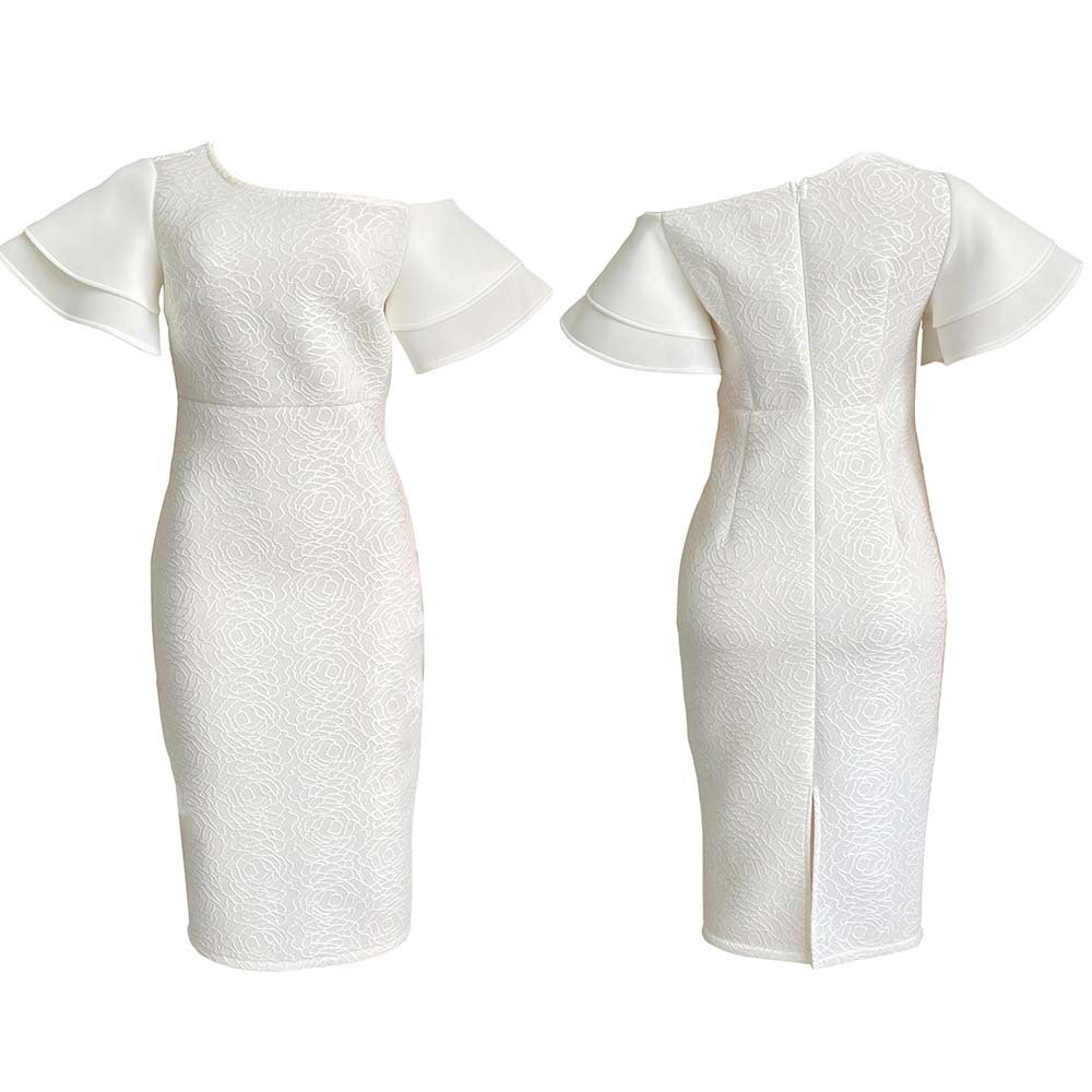 Elegantes, schulterfreies, enges Kleid