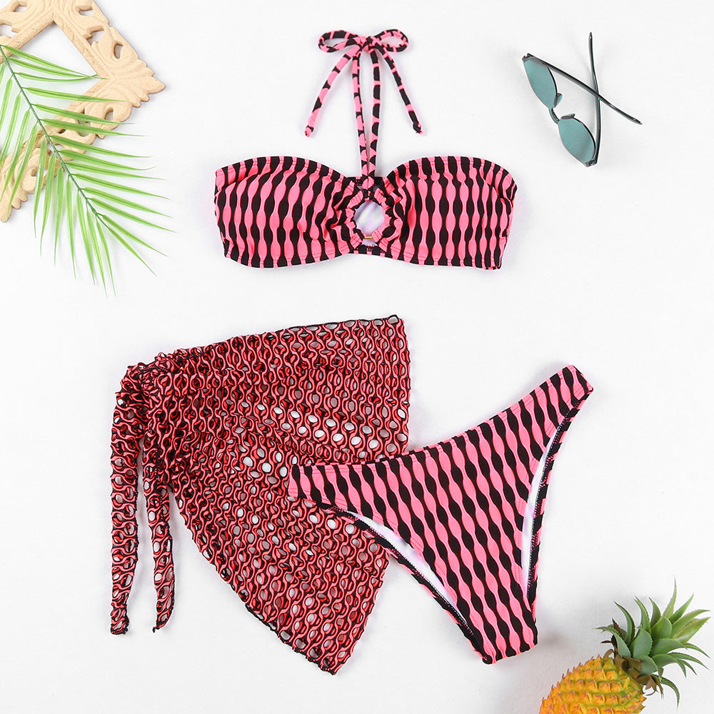 Three-piece pattern Swimsuit