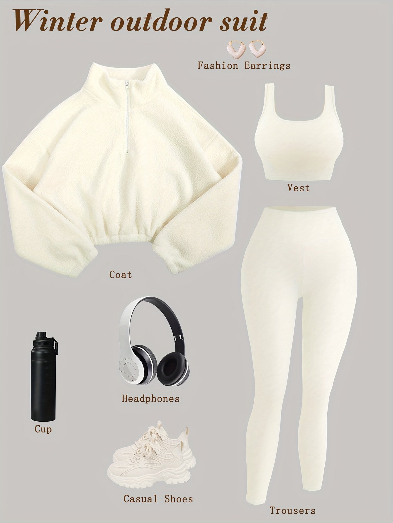 Cute 3pcs Yoga Outfit Set