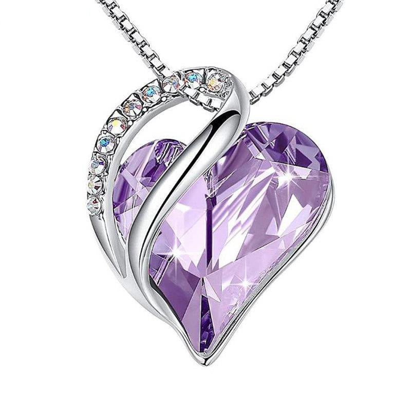 Sliver Heart Shaped Geometric Necklace Jewelry