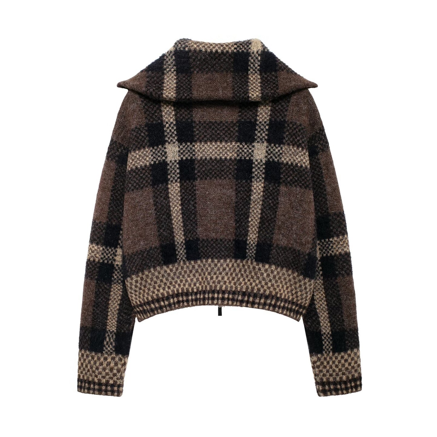 European and American style neck long sleeved elegant jacket