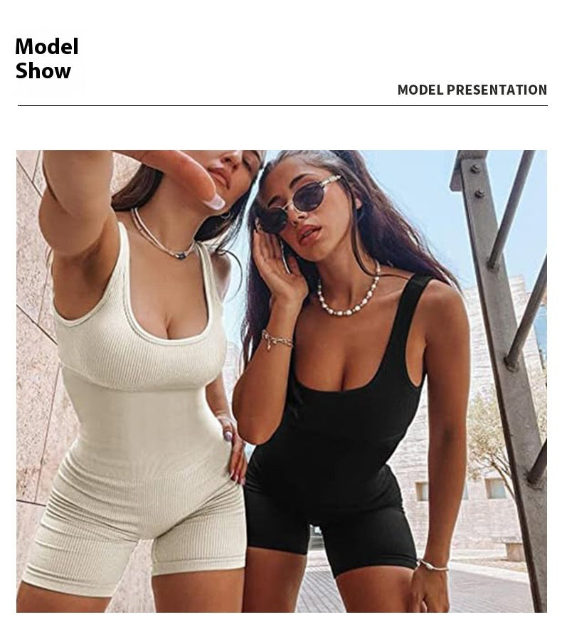 Yoga Jumpsuit Back Hollowed Leisure Sports Jumpsuit