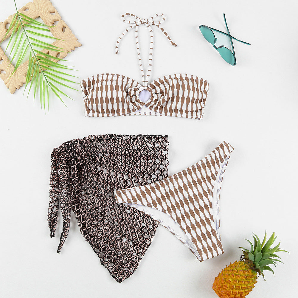 Three-piece pattern Swimsuit