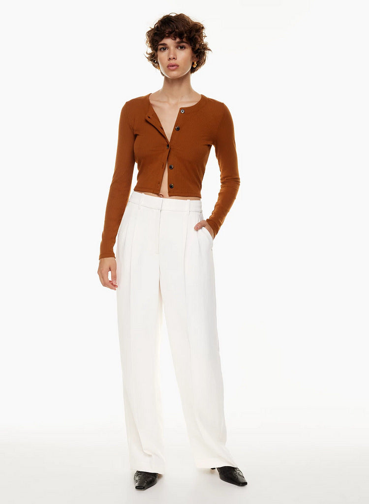 Freizeithose mit hoher Taille