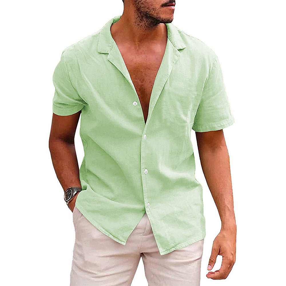 Casual Button Down Shirt Beach Clothing