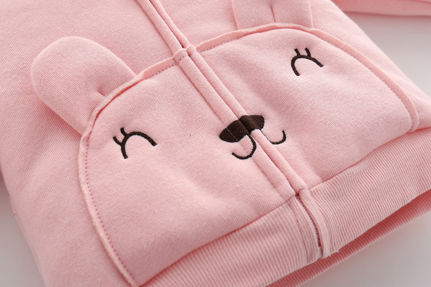 Süße rosa Baby Kapuzenjacke