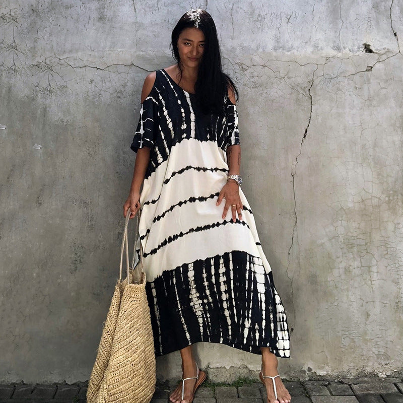 Beach Cover-up Off Shoulder Vacation Dress