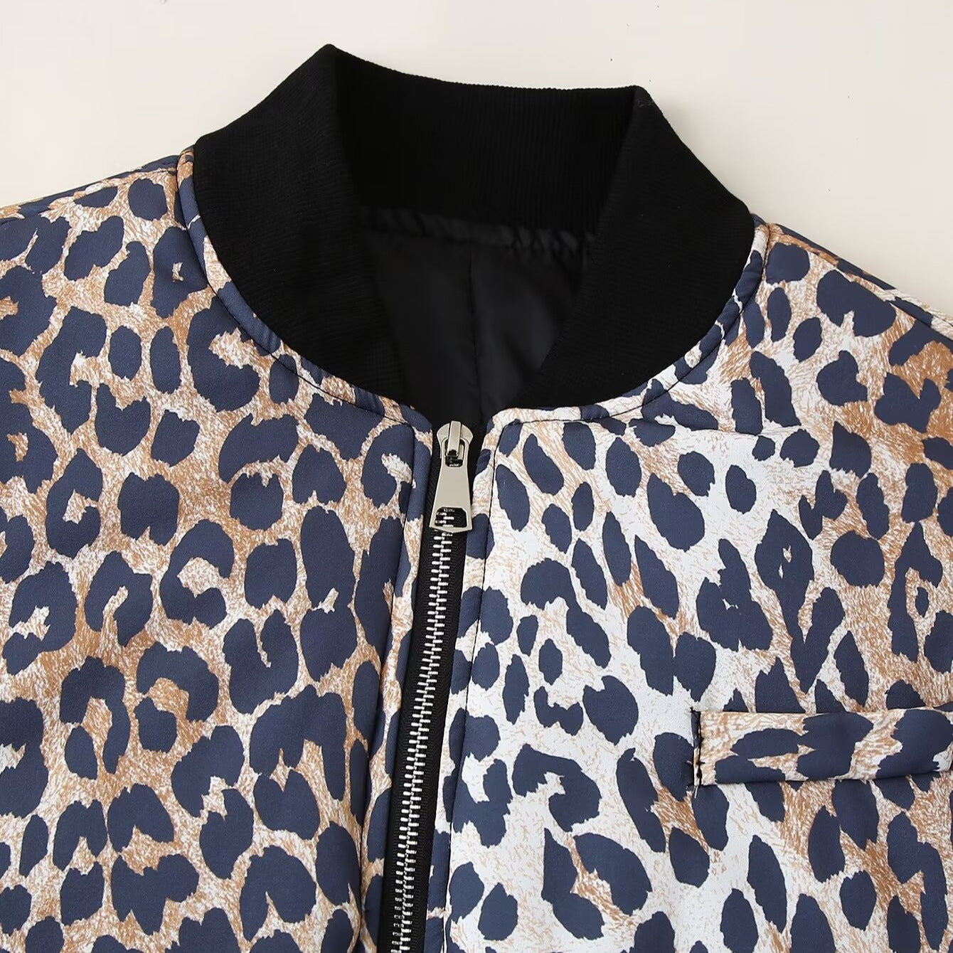 European and American style versatile leopard print jacket