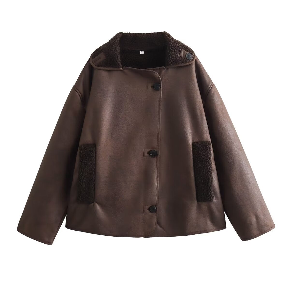 Fur one-piece lapel double-sided jacket jacket