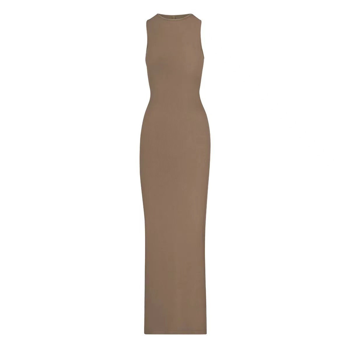Sleeveless suspender dress long