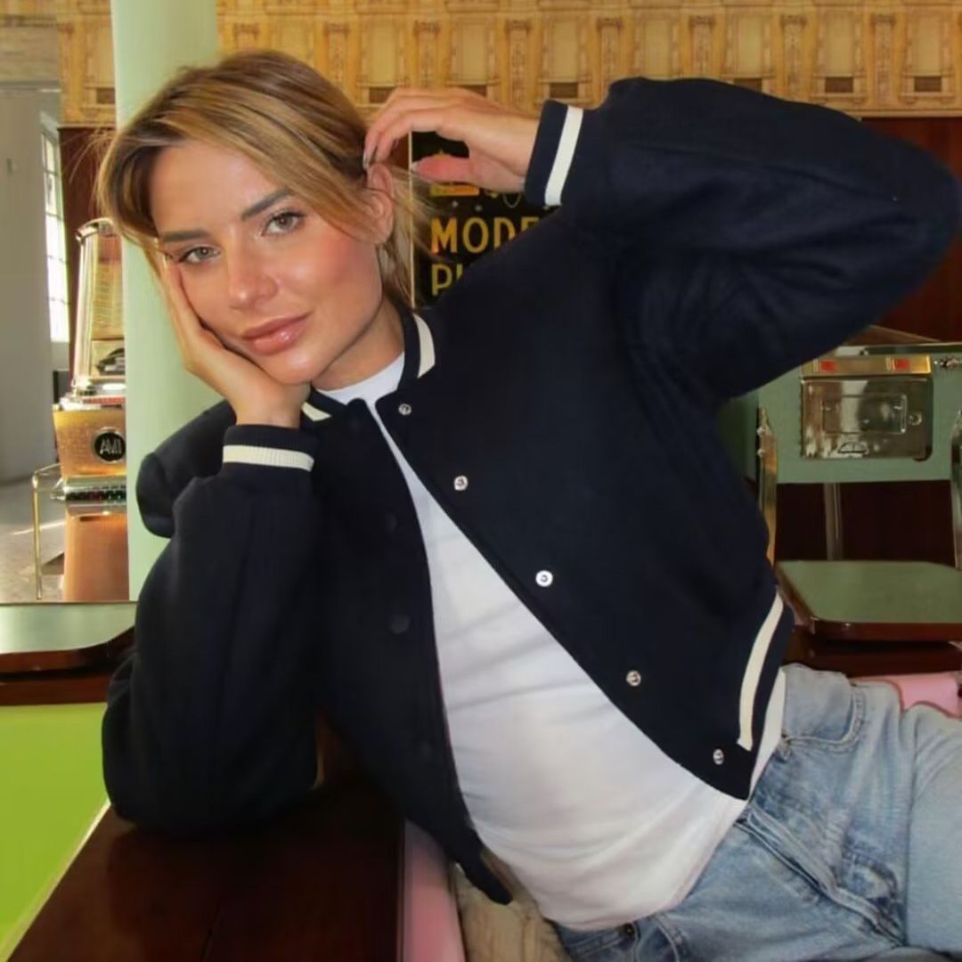 Style Women's Baseball Jacket Stand up Collar Jacket for Women