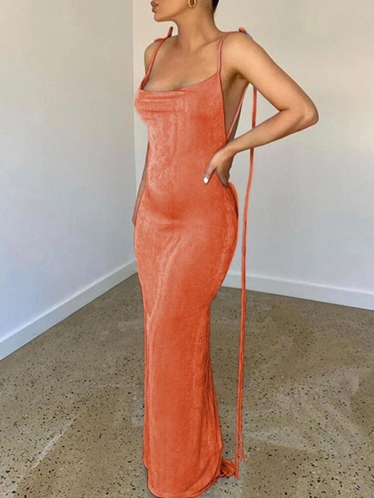 Cowl Back Dress