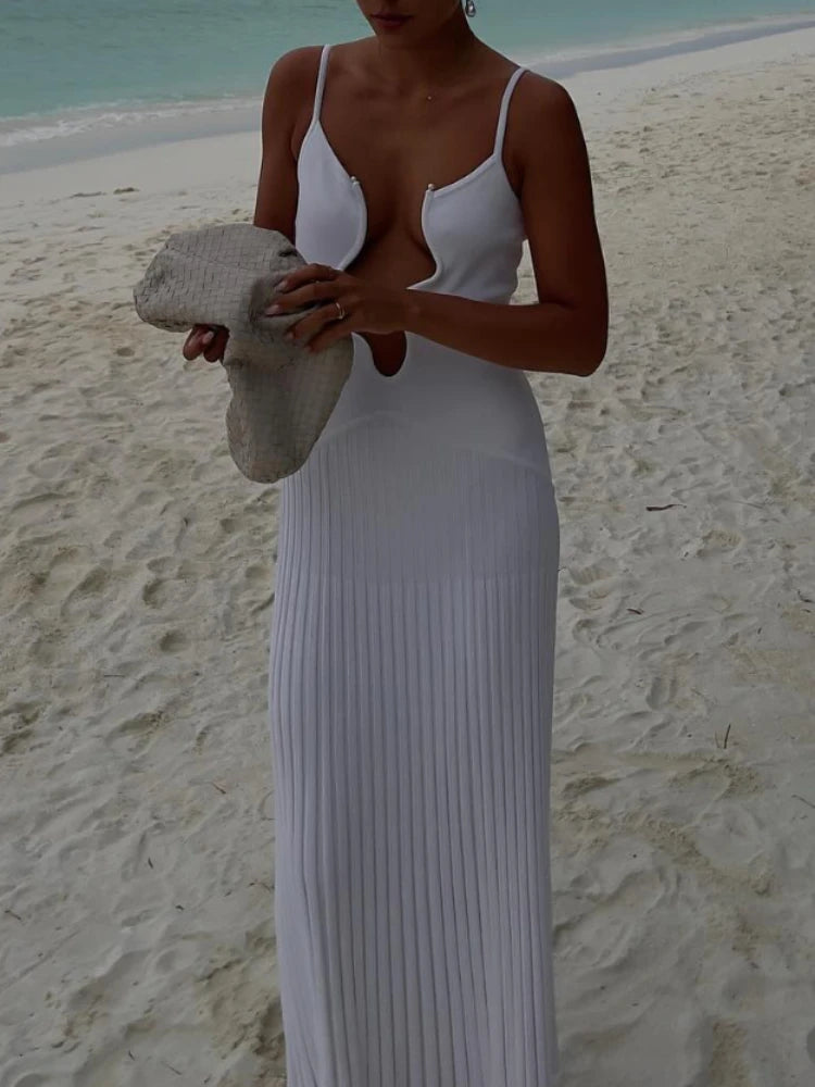 Wave Irregular Decorative Strap Dress