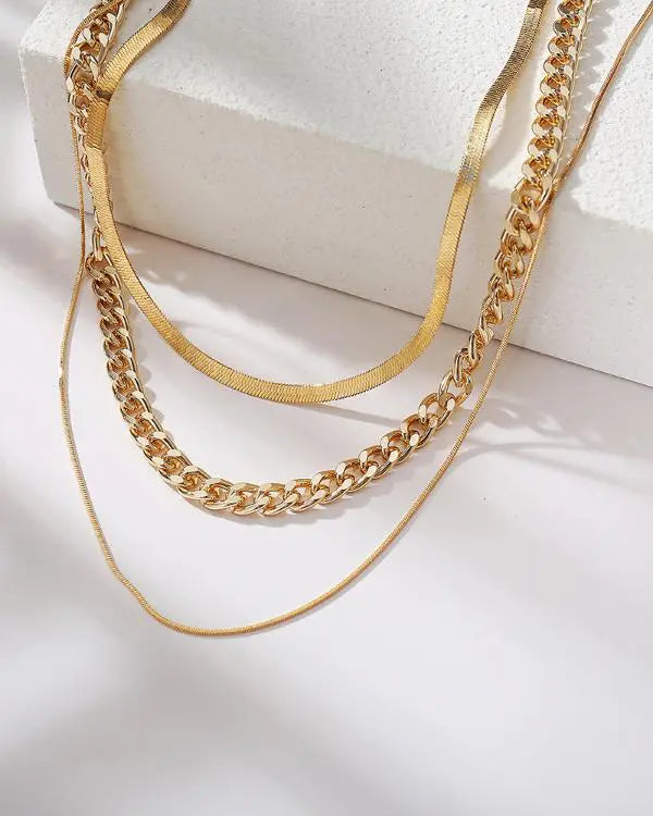 Three Layer Boho Chain Necklace