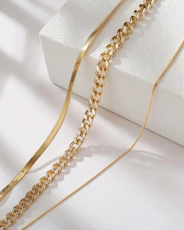 Three Layer Boho Chain Necklace