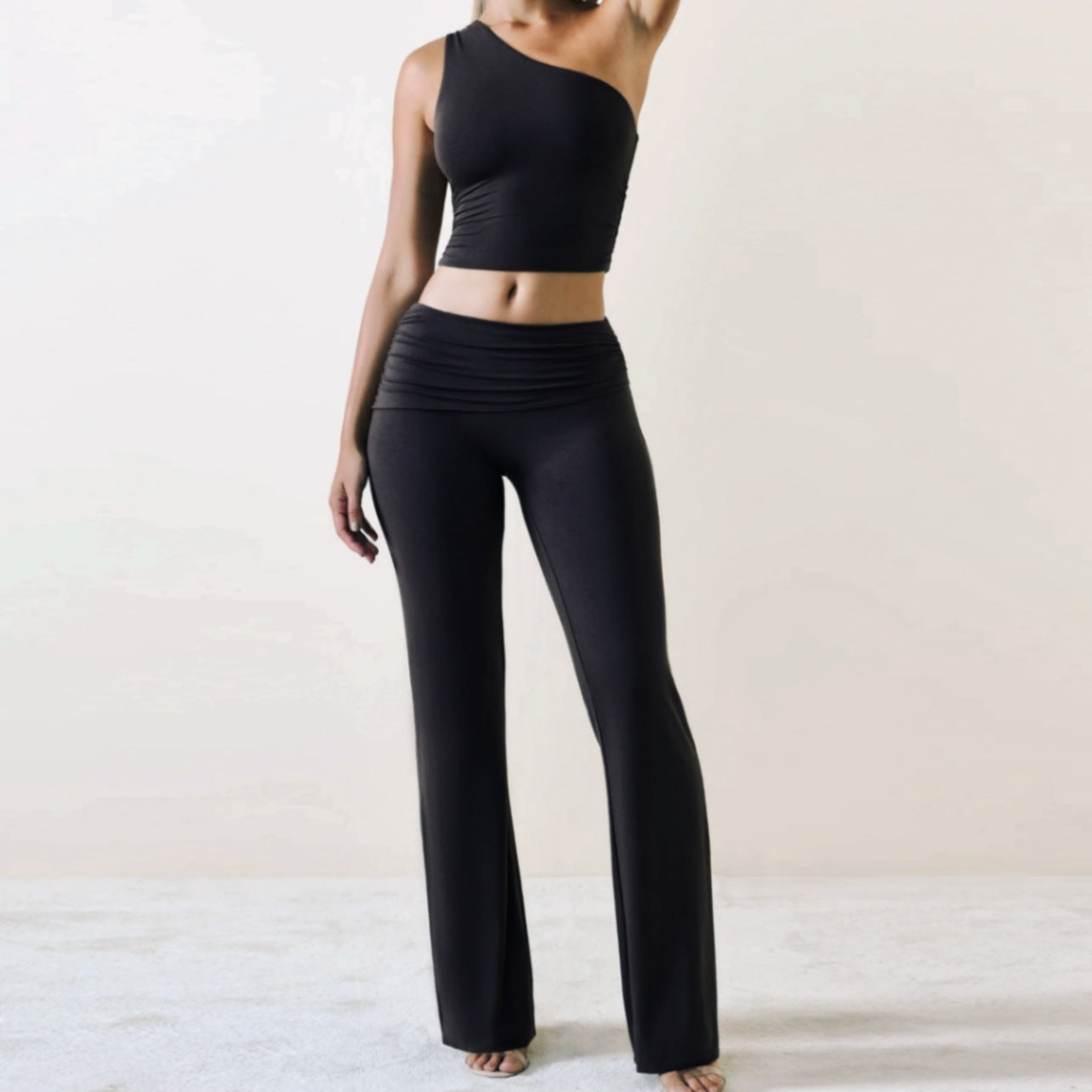 One Shoulder Breathable Set